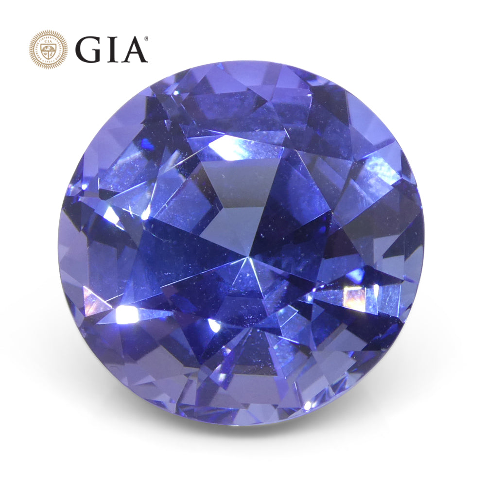 13.17ct Round Violet-Blue Tanzanite GIA Certified Tanzania - Skyjems Wholesale Gemstones