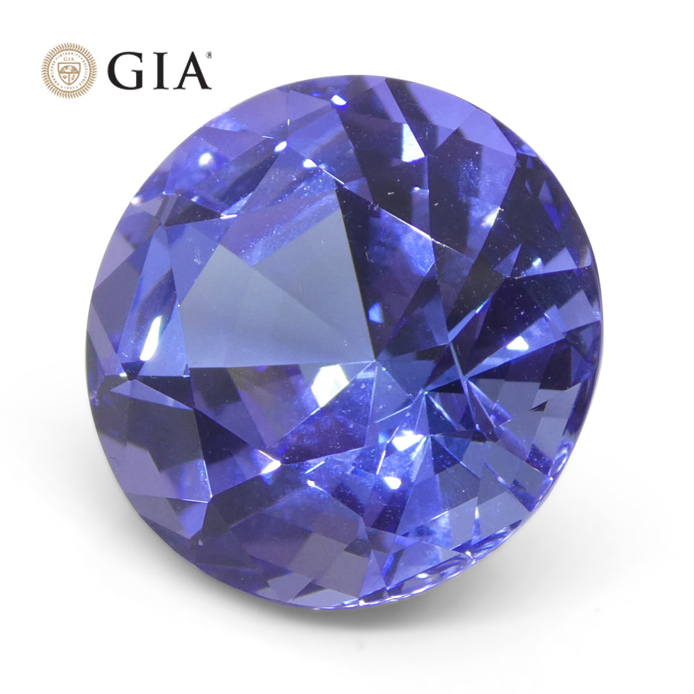 13.17ct Round Violet-Blue Tanzanite GIA Certified Tanzania - Skyjems Wholesale Gemstones