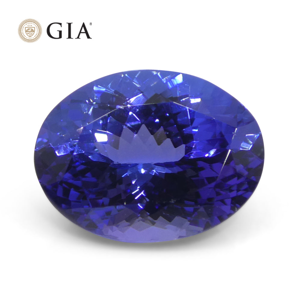 4.43ct Oval Violet-Blue Tanzanite GIA Certified Tanzania - Skyjems Wholesale Gemstones