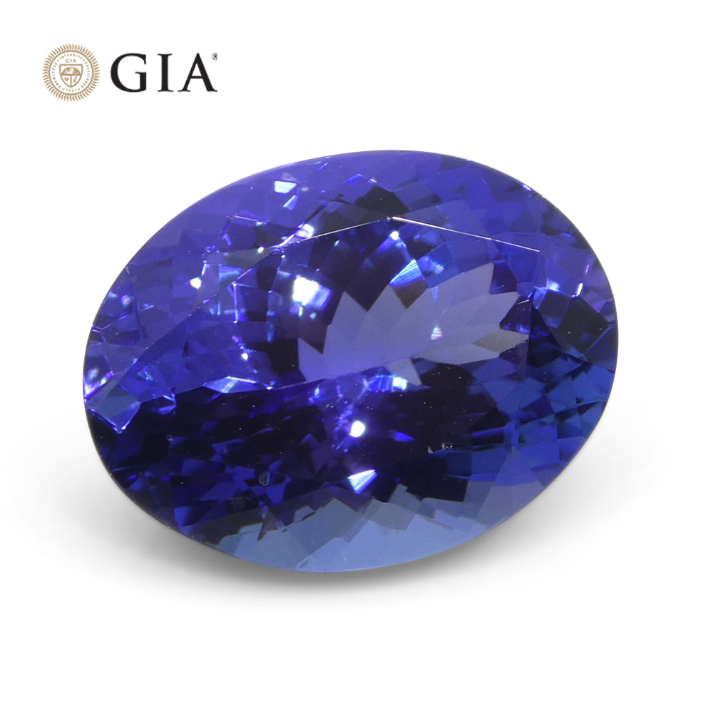 4.43ct Oval Violet-Blue Tanzanite GIA Certified Tanzania - Skyjems Wholesale Gemstones