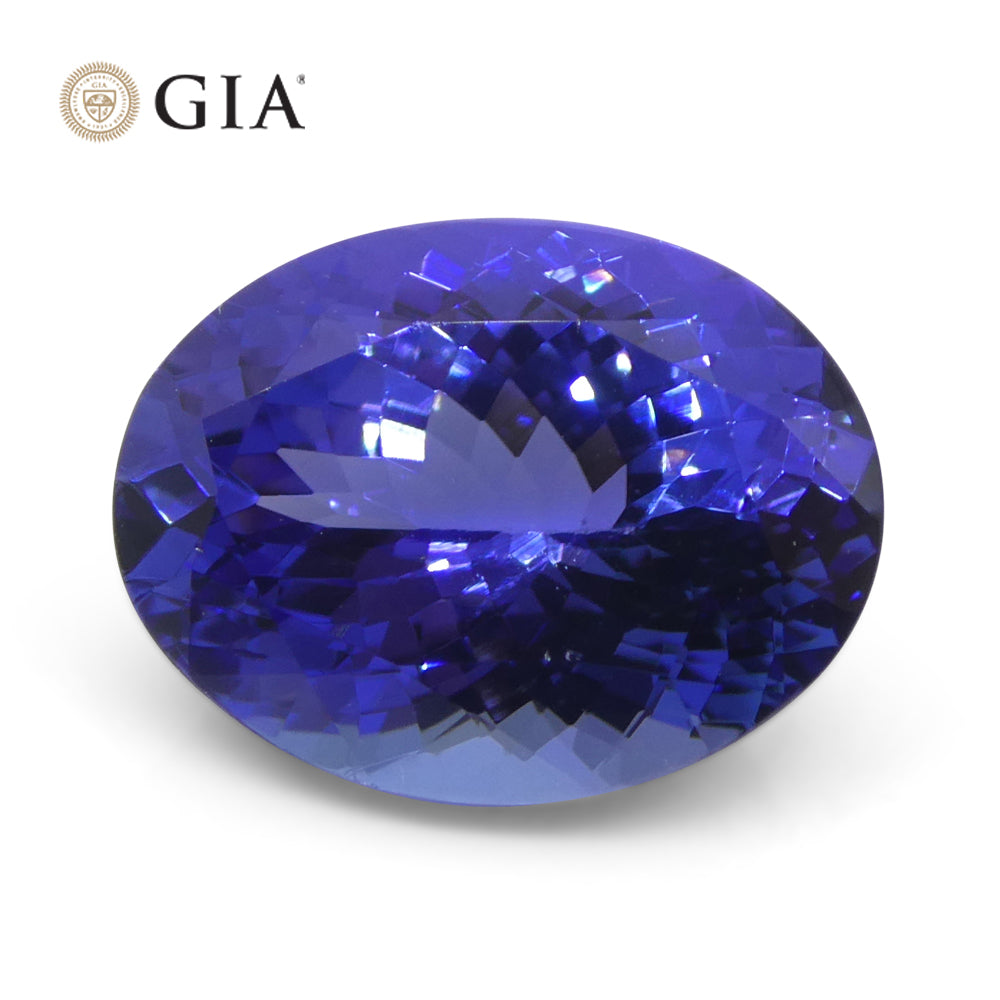 4.43ct Oval Violet-Blue Tanzanite GIA Certified Tanzania - Skyjems Wholesale Gemstones