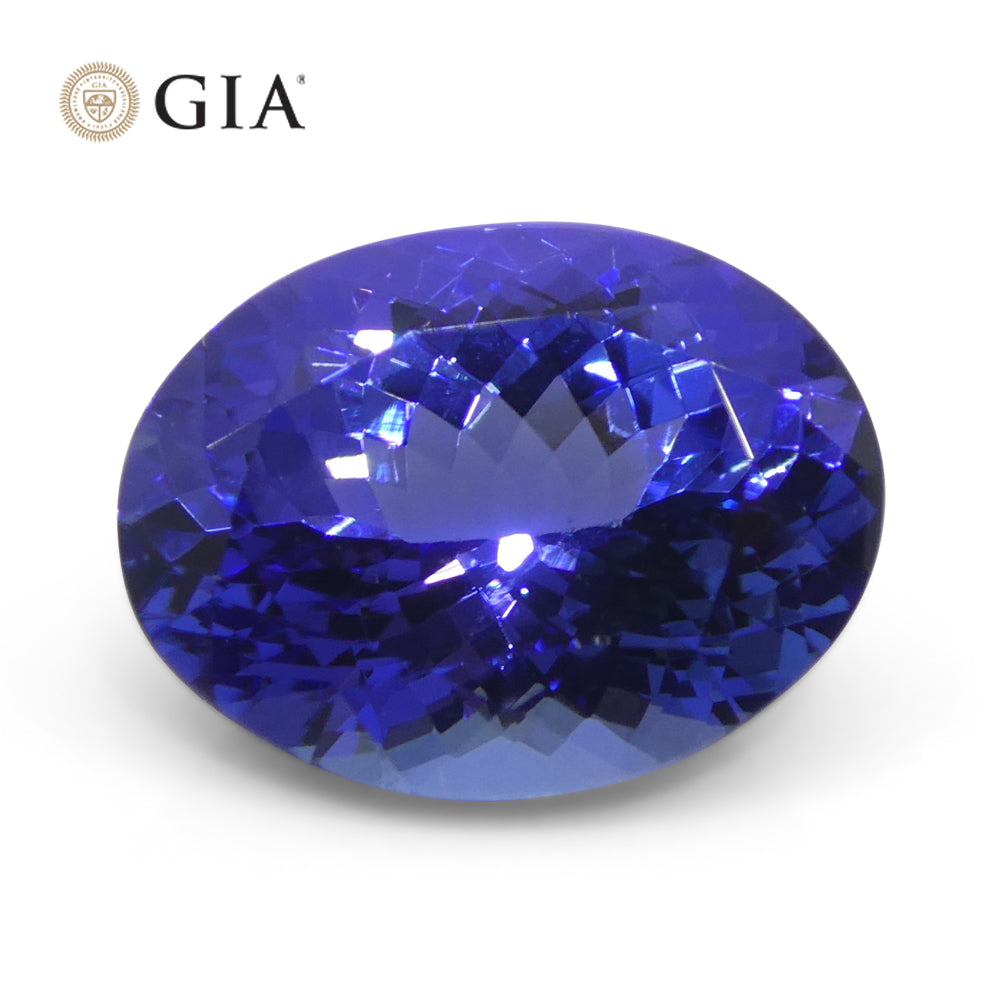 4.43ct Oval Violet-Blue Tanzanite GIA Certified Tanzania - Skyjems Wholesale Gemstones