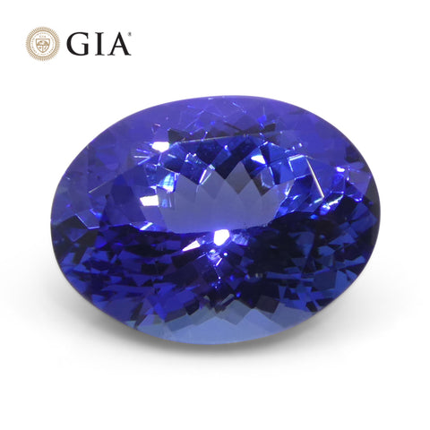 4.43ct Oval Violet-Blue Tanzanite GIA Certified Tanzania