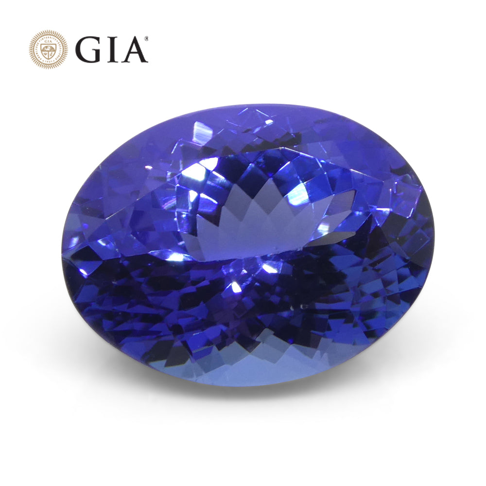 4.43ct Oval Violet-Blue Tanzanite GIA Certified Tanzania - Skyjems Wholesale Gemstones