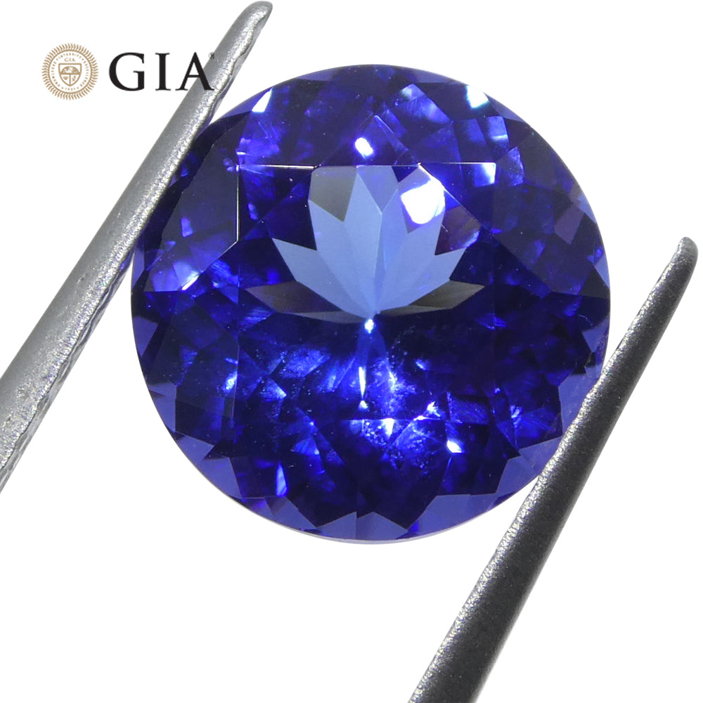 4.08ct Round Violet-Blue Tanzanite GIA Certified Tanzania - Skyjems Wholesale Gemstones