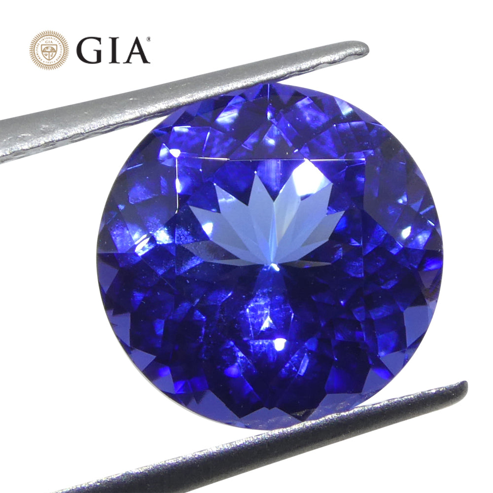 4.08ct Round Violet-Blue Tanzanite GIA Certified Tanzania - Skyjems Wholesale Gemstones