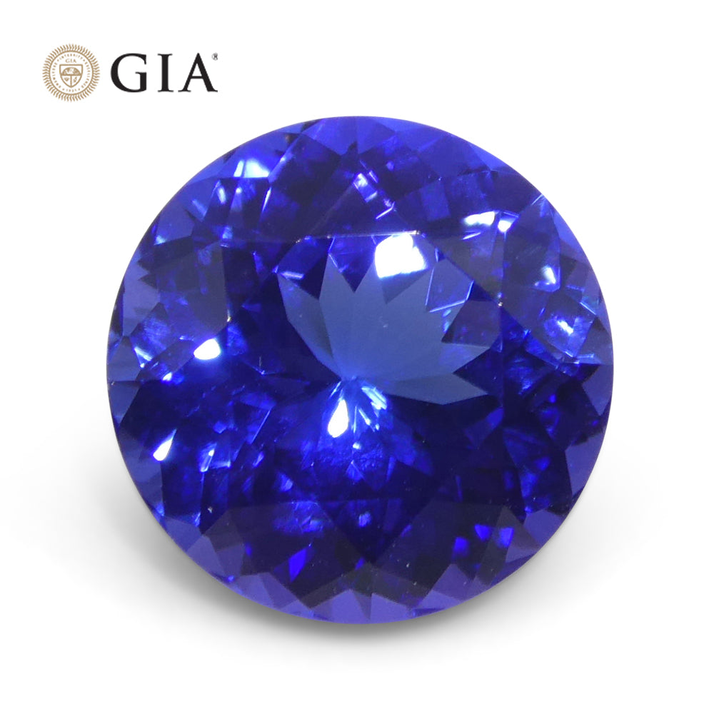 4.08ct Round Violet-Blue Tanzanite GIA Certified Tanzania - Skyjems Wholesale Gemstones