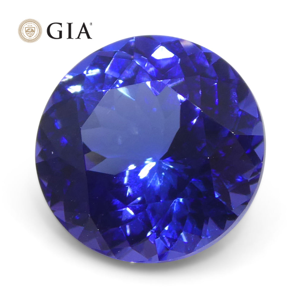 4.08ct Round Violet-Blue Tanzanite GIA Certified Tanzania - Skyjems Wholesale Gemstones