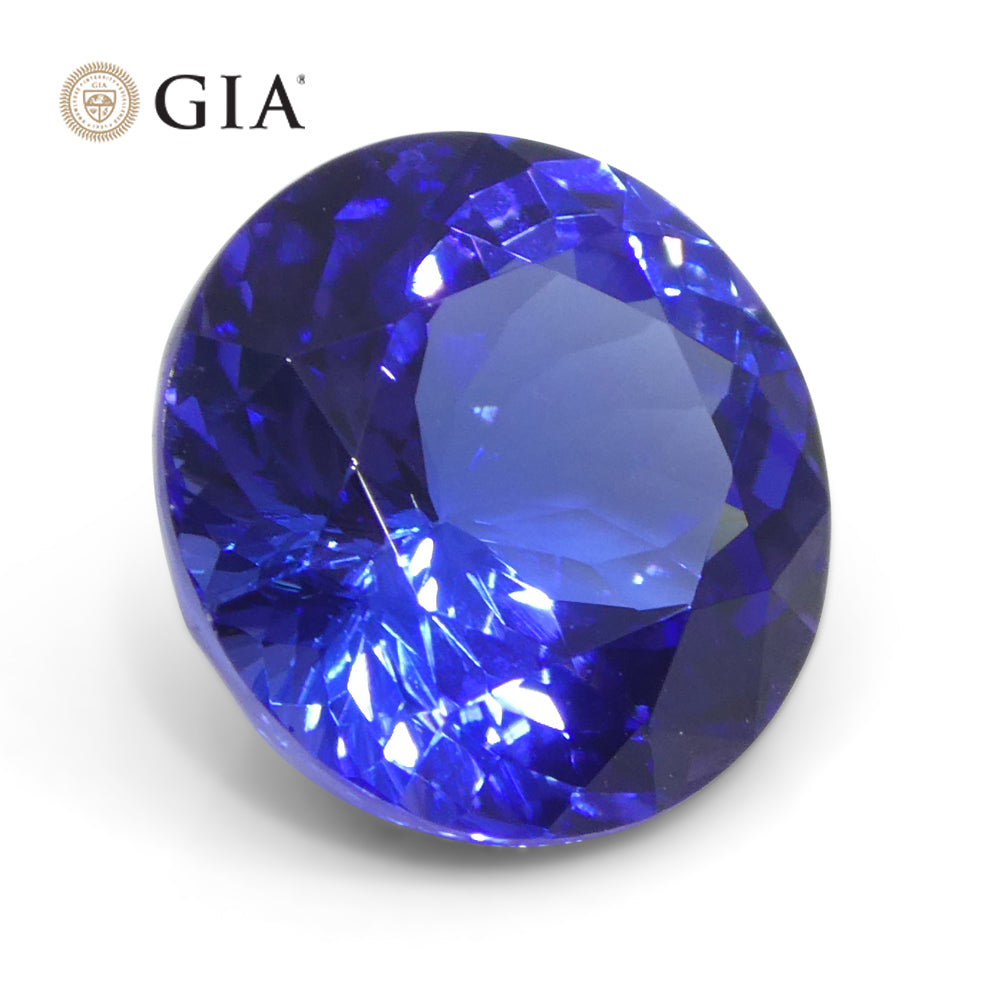 4.08ct Round Violet-Blue Tanzanite GIA Certified Tanzania - Skyjems Wholesale Gemstones