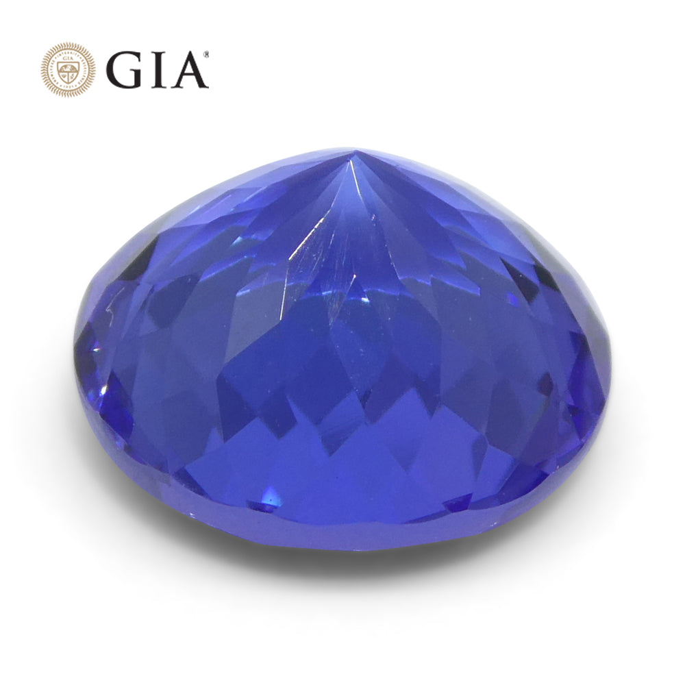 4.08ct Round Violet-Blue Tanzanite GIA Certified Tanzania - Skyjems Wholesale Gemstones