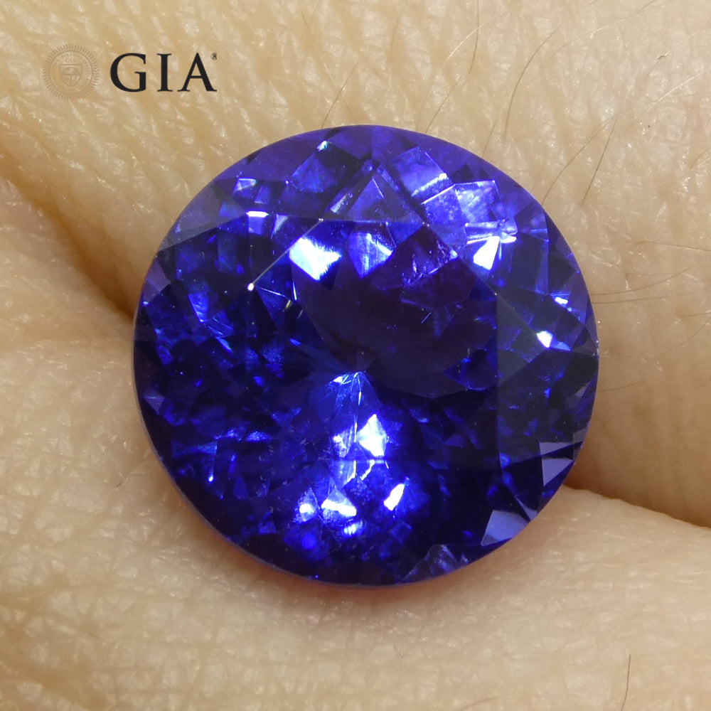 4.08ct Round Violet-Blue Tanzanite GIA Certified Tanzania - Skyjems Wholesale Gemstones