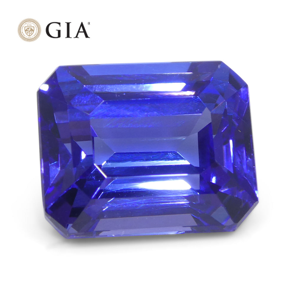 5.77ct Octagonal Violet-Blue Tanzanite GIA Certified Tanzania - Skyjems Wholesale Gemstones