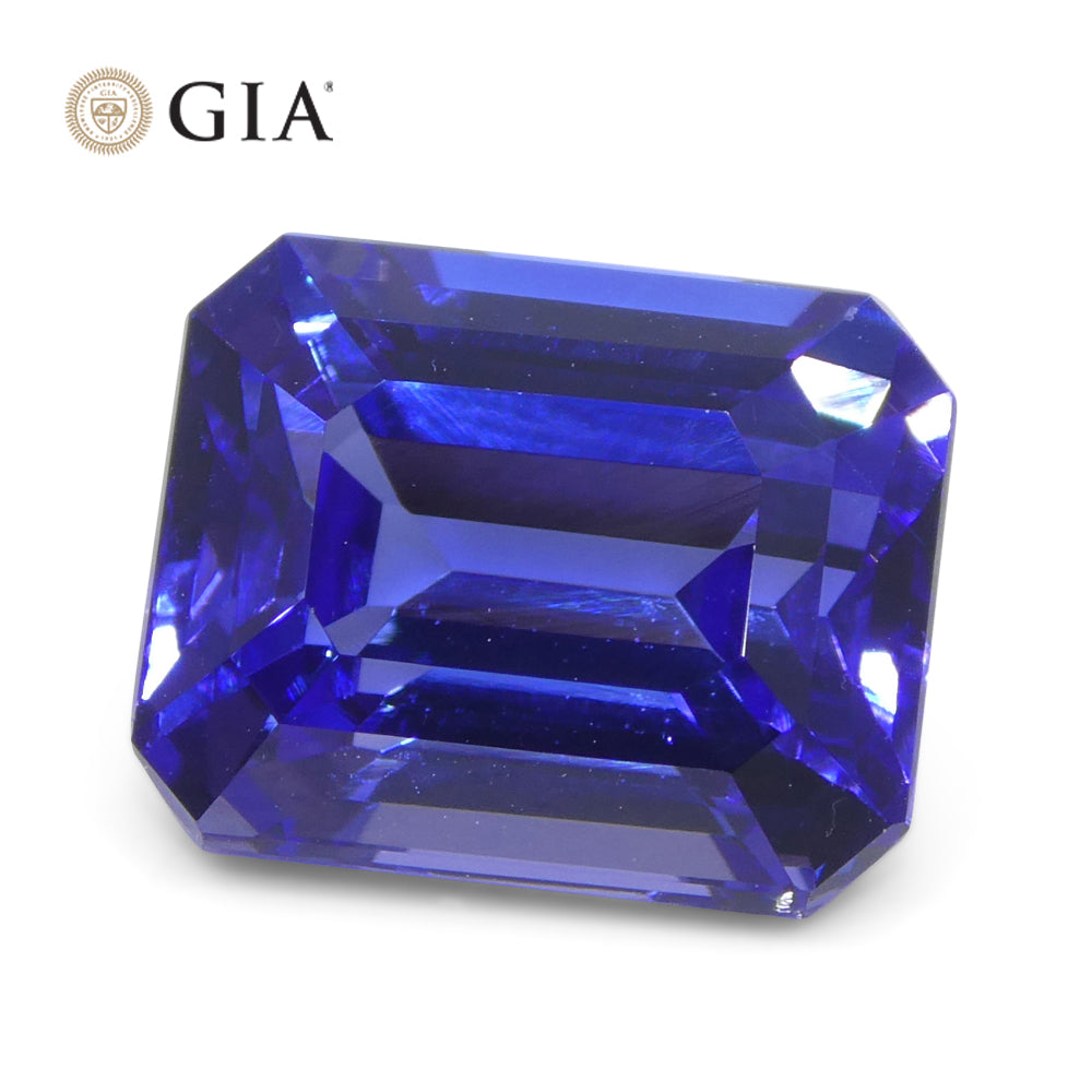 5.77ct Octagonal Violet-Blue Tanzanite GIA Certified Tanzania - Skyjems Wholesale Gemstones