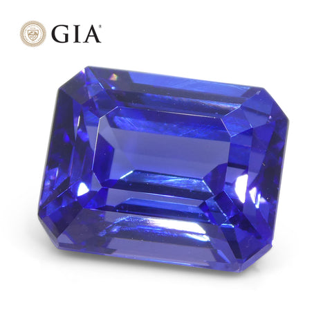5.77ct Octagonal Violet-Blue Tanzanite GIA Certified Tanzania