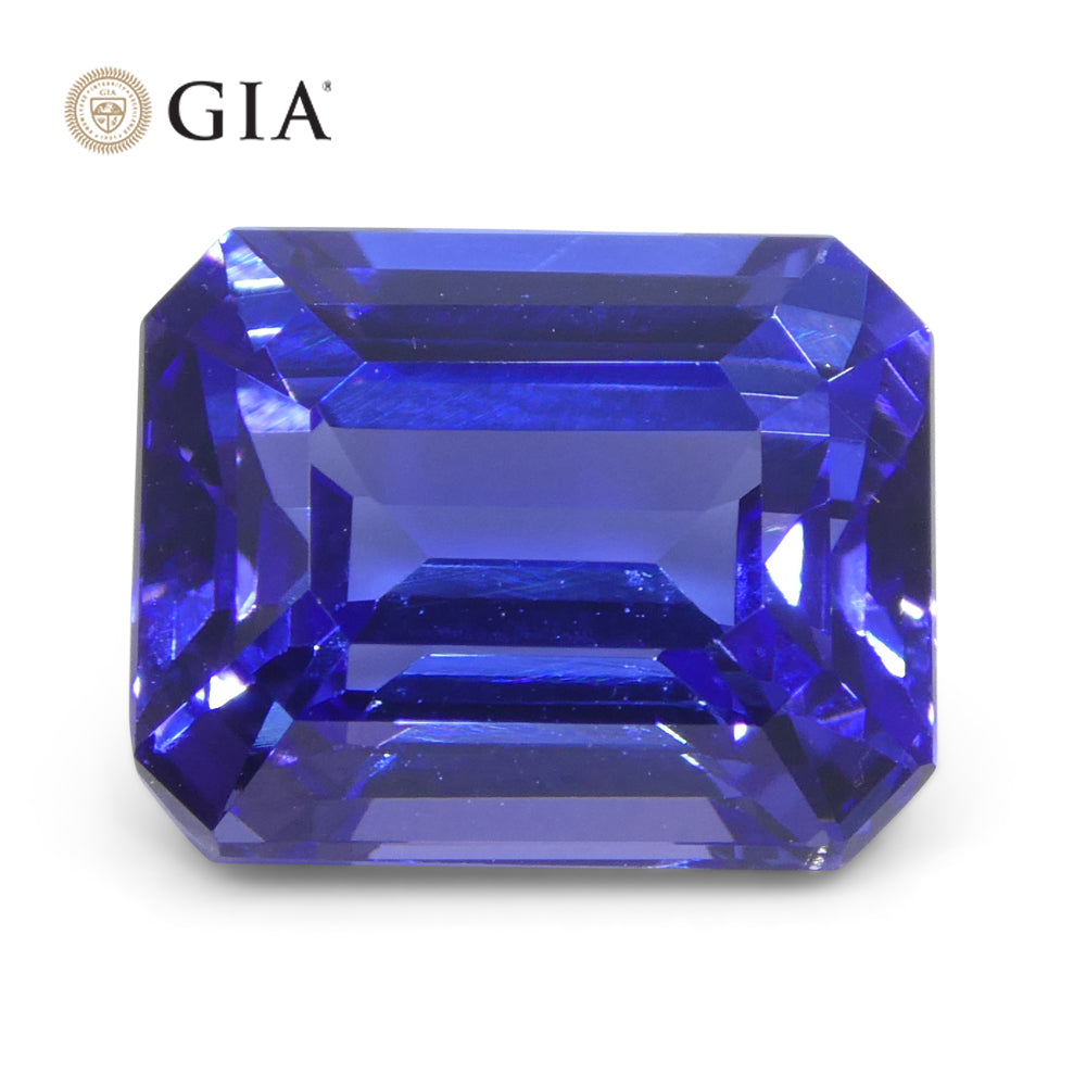 5.77ct Octagonal Violet-Blue Tanzanite GIA Certified Tanzania - Skyjems Wholesale Gemstones