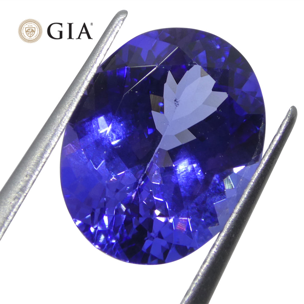 4.29ct Oval Blue-Violet Tanzanite GIA Certified Tanzania - Skyjems Wholesale Gemstones