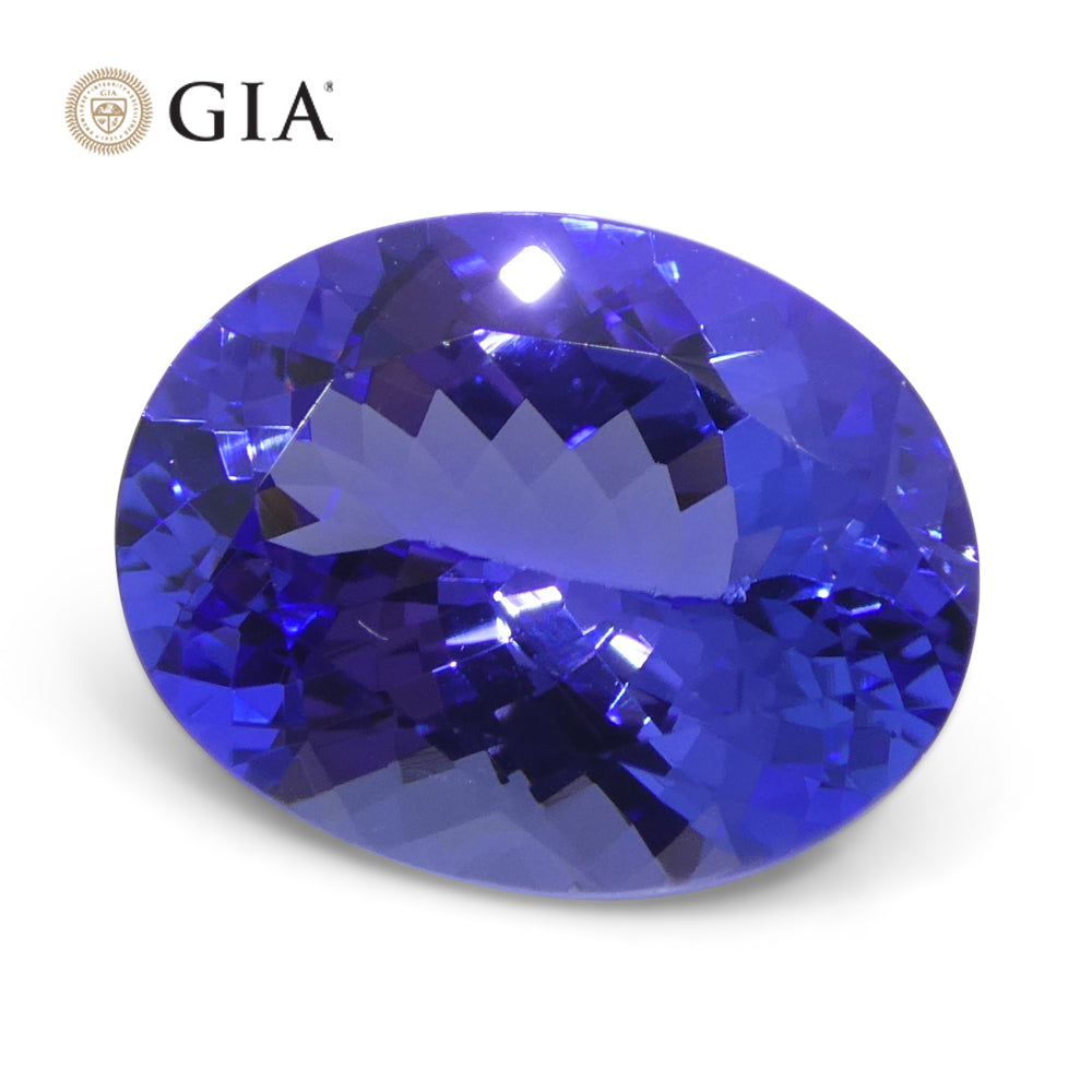 4.29ct Oval Blue-Violet Tanzanite GIA Certified Tanzania - Skyjems Wholesale Gemstones