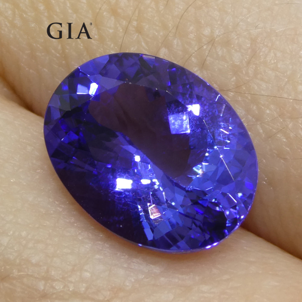 4.29ct Oval Blue-Violet Tanzanite GIA Certified Tanzania - Skyjems Wholesale Gemstones