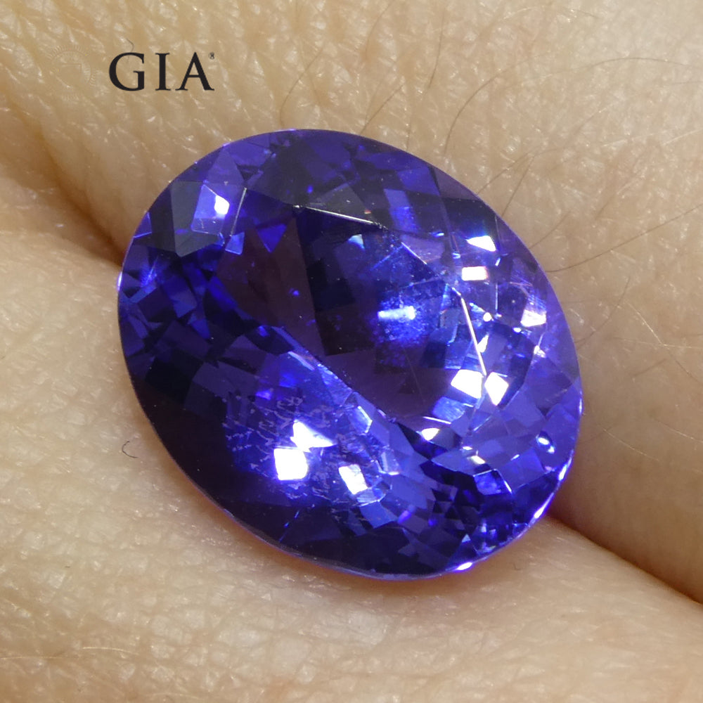 4.69ct Oval Blue-Violet Tanzanite GIA Certified Tanzania - Skyjems Wholesale Gemstones