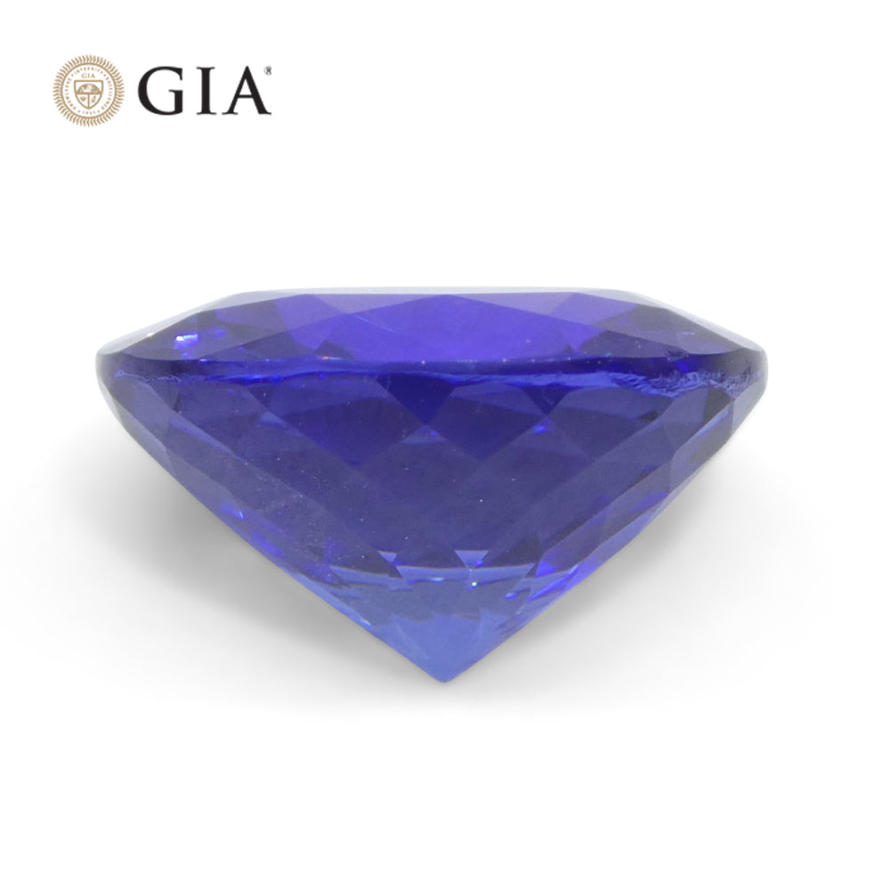 3.92ct Round Violetish Blue Tanzanite GIA Certified Tanzania - Skyjems Wholesale Gemstones