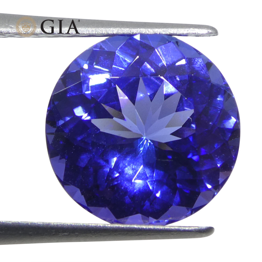 3.92ct Round Violetish Blue Tanzanite GIA Certified Tanzania - Skyjems Wholesale Gemstones