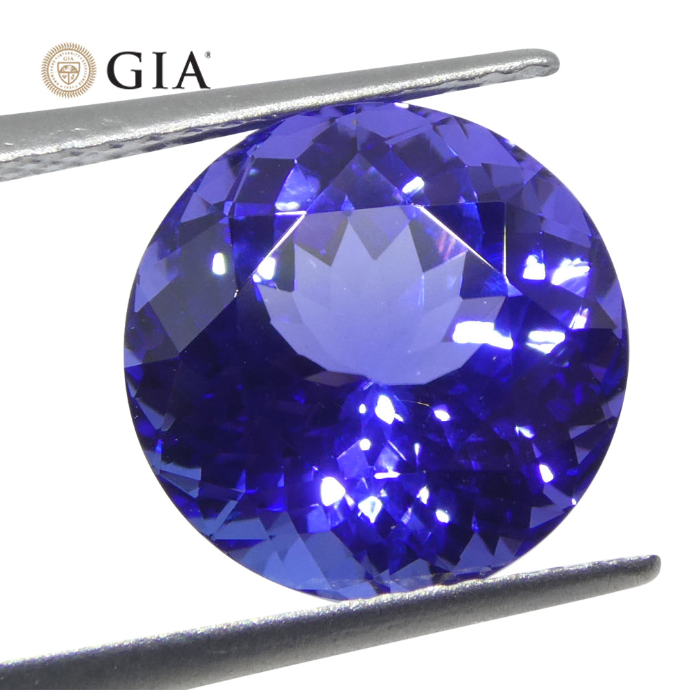 5.52ct Round Violet-Blue Tanzanite GIA Certified Tanzania - Skyjems Wholesale Gemstones