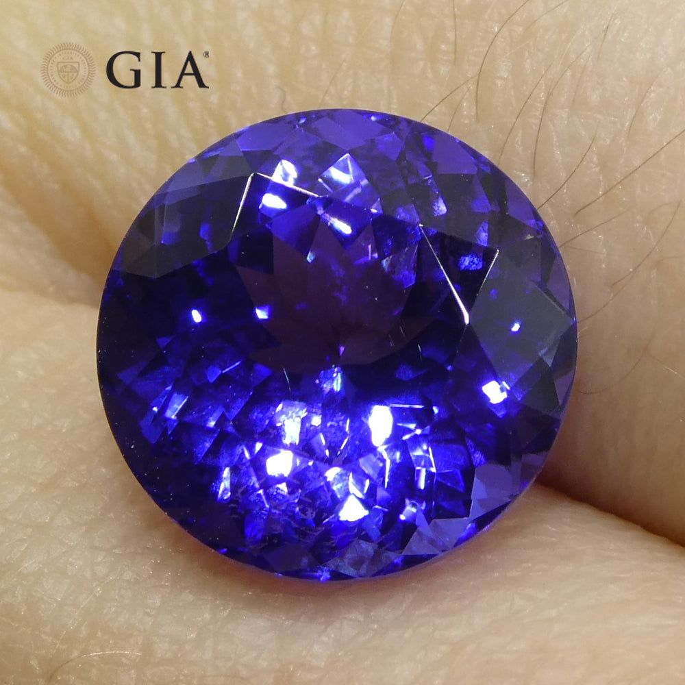 5.52ct Round Violet-Blue Tanzanite GIA Certified Tanzania - Skyjems Wholesale Gemstones