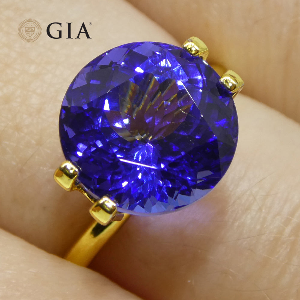 5.52ct Round Violet-Blue Tanzanite GIA Certified Tanzania - Skyjems Wholesale Gemstones