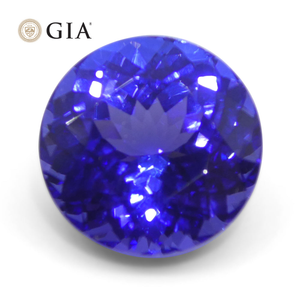 5.52ct Round Violet-Blue Tanzanite GIA Certified Tanzania - Skyjems Wholesale Gemstones