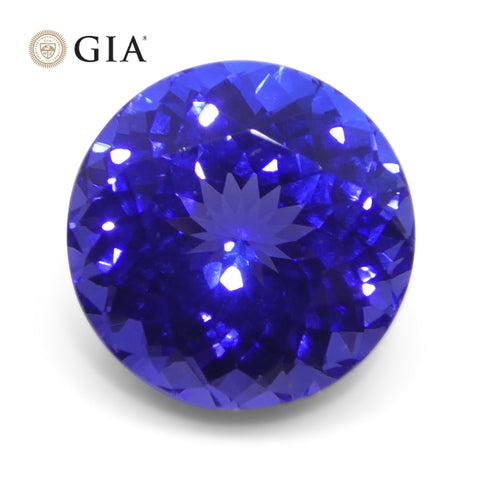 5.52ct Round Violet-Blue Tanzanite GIA Certified Tanzania
