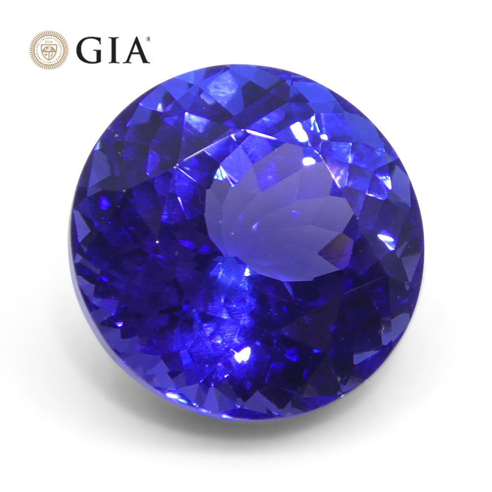 5.52ct Round Violet-Blue Tanzanite GIA Certified Tanzania - Skyjems Wholesale Gemstones