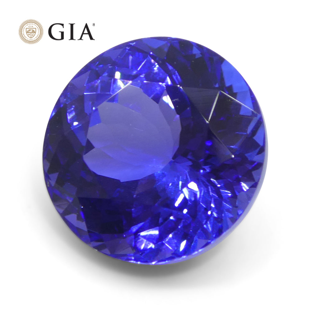 5.52ct Round Violet-Blue Tanzanite GIA Certified Tanzania - Skyjems Wholesale Gemstones