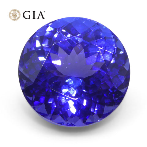 5.52ct Round Violet-Blue Tanzanite GIA Certified Tanzania