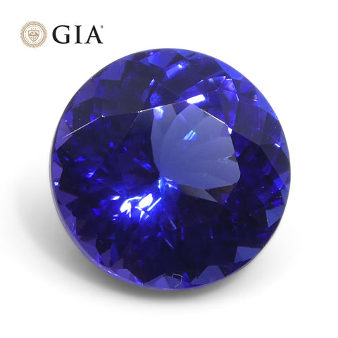 3.75ct Round Violet-Blue Tanzanite GIA Certified Tanzania