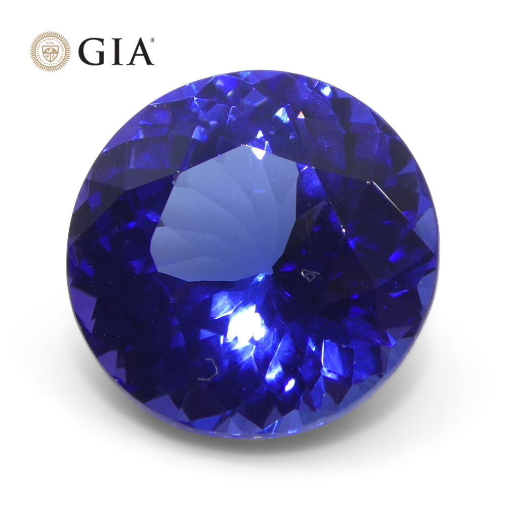 3.75ct Round Violet-Blue Tanzanite GIA Certified Tanzania - Skyjems Wholesale Gemstones