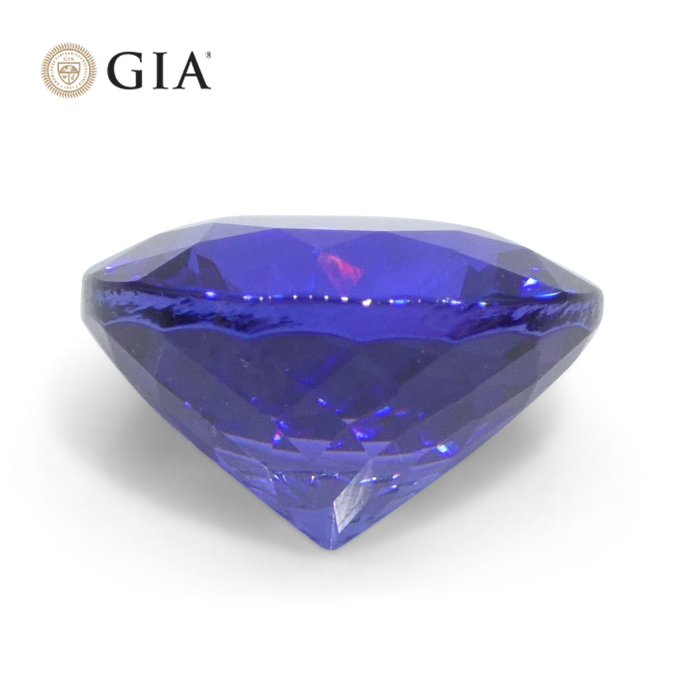 3.75ct Round Violet-Blue Tanzanite GIA Certified Tanzania - Skyjems Wholesale Gemstones