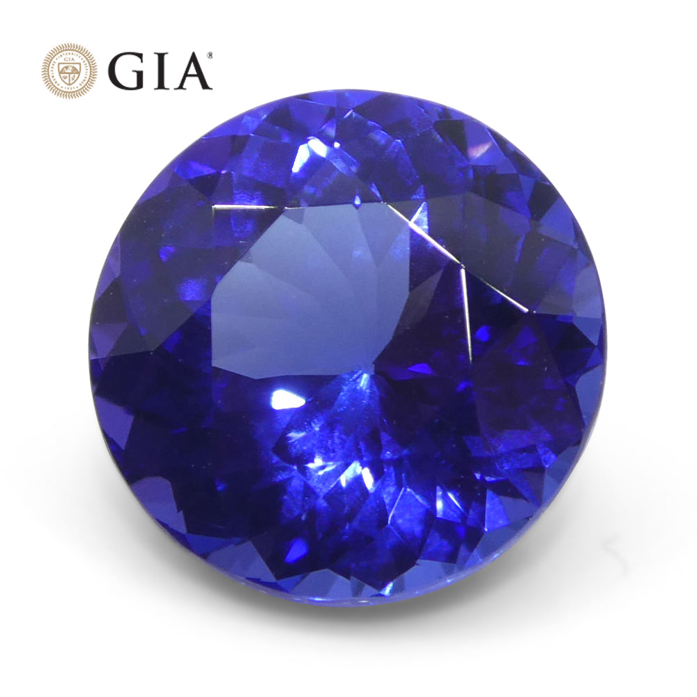 3.75ct Round Violet-Blue Tanzanite GIA Certified Tanzania - Skyjems Wholesale Gemstones