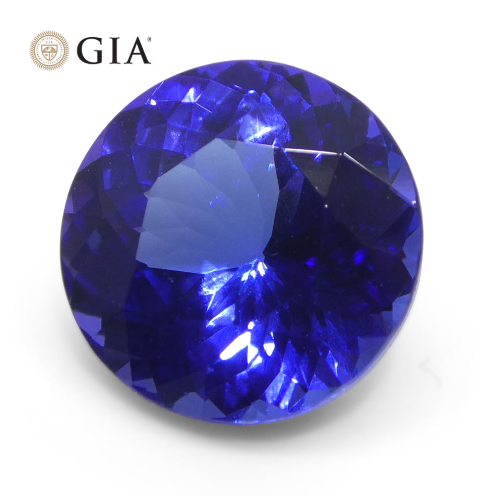 3.75ct Round Violet-Blue Tanzanite GIA Certified Tanzania - Skyjems Wholesale Gemstones