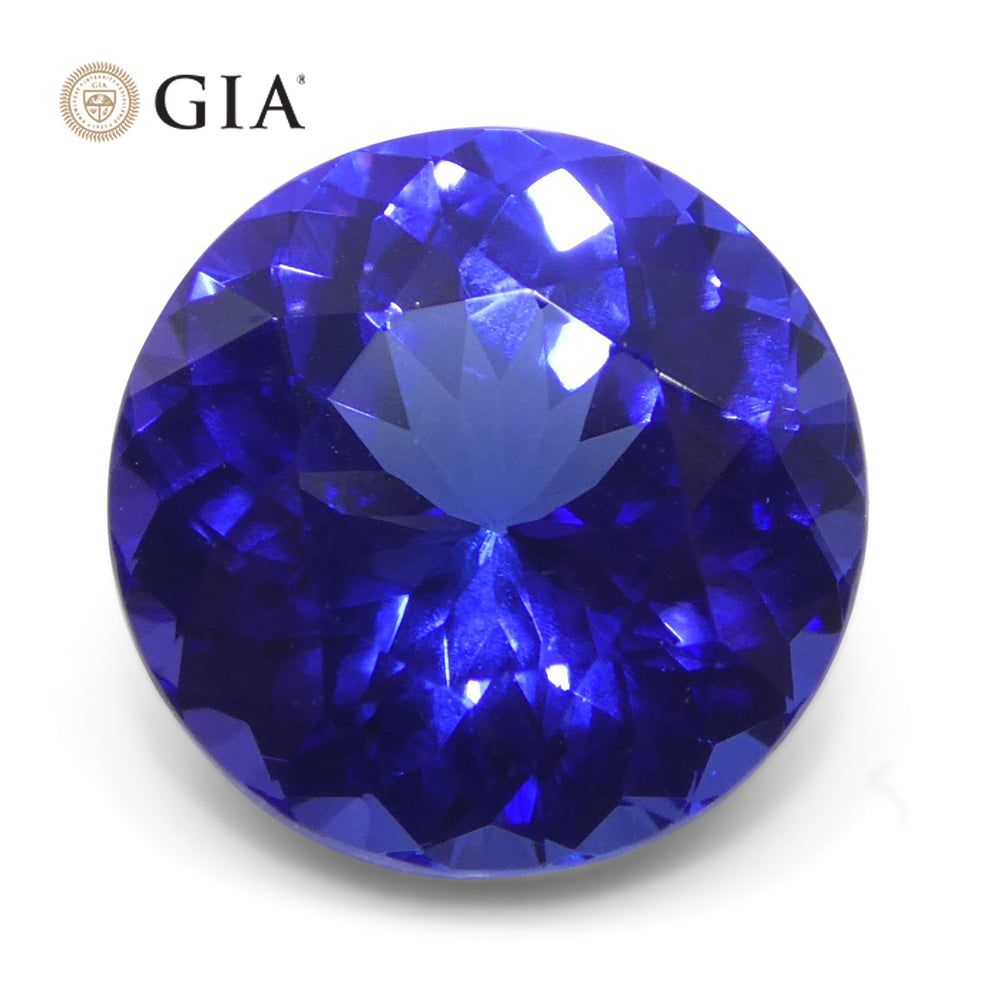3.75ct Round Violet-Blue Tanzanite GIA Certified Tanzania