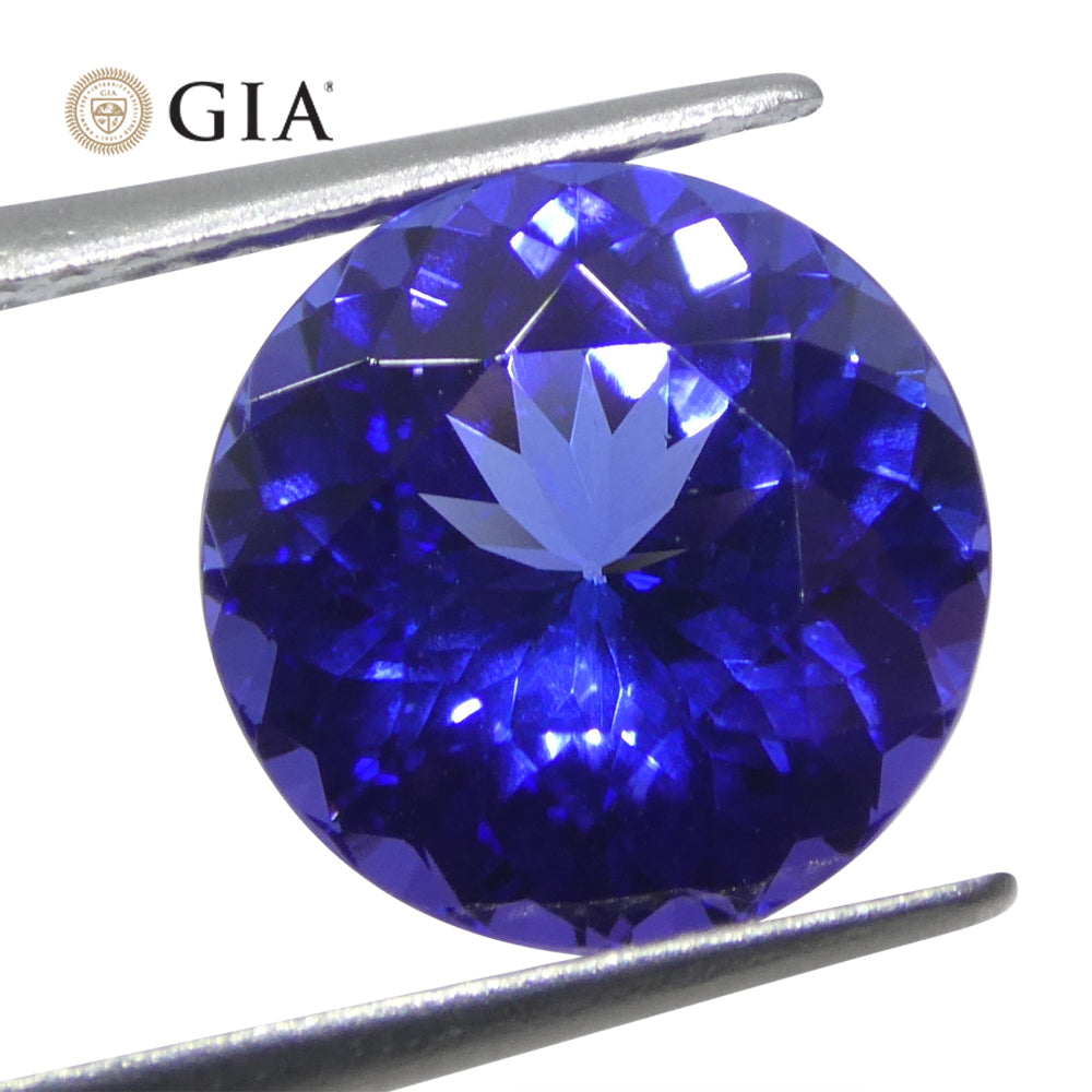 3.75ct Round Violet-Blue Tanzanite GIA Certified Tanzania - Skyjems Wholesale Gemstones