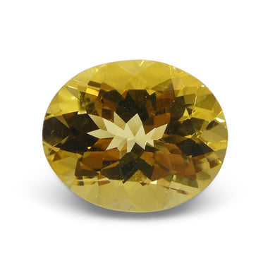 3.3ct Oval Yellow Heliodor from Brazil - Skyjems Wholesale Gemstones