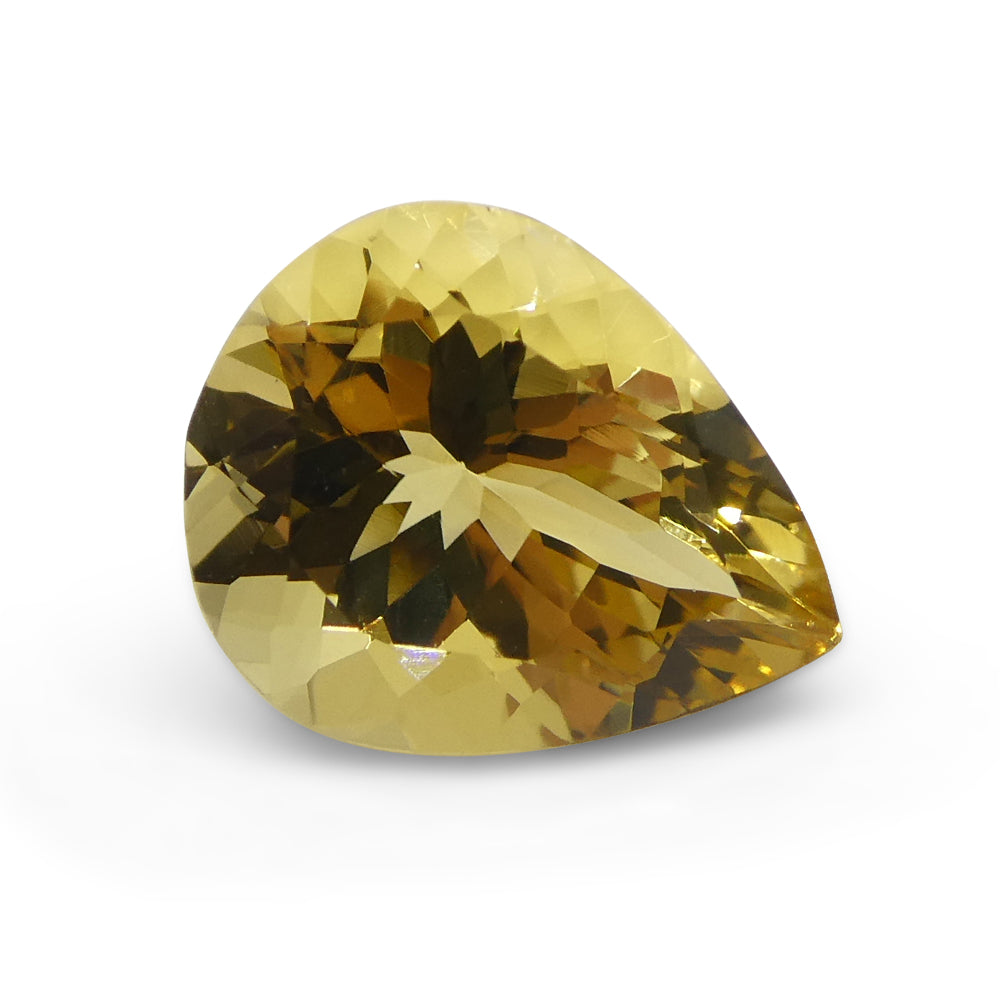 2.71ct Pear Yellow Heliodor from Brazil - Skyjems Wholesale Gemstones