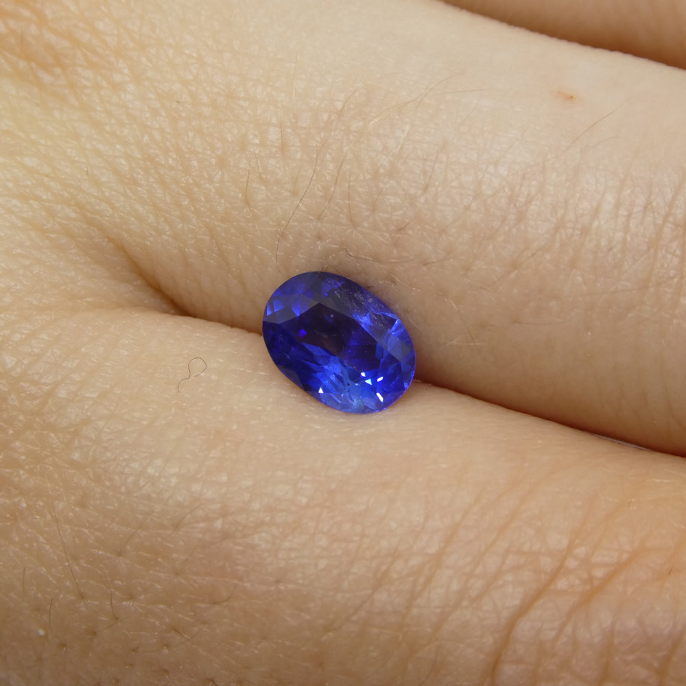 1.11ct Oval Blue Sapphire IGI Certified - Skyjems Wholesale Gemstones