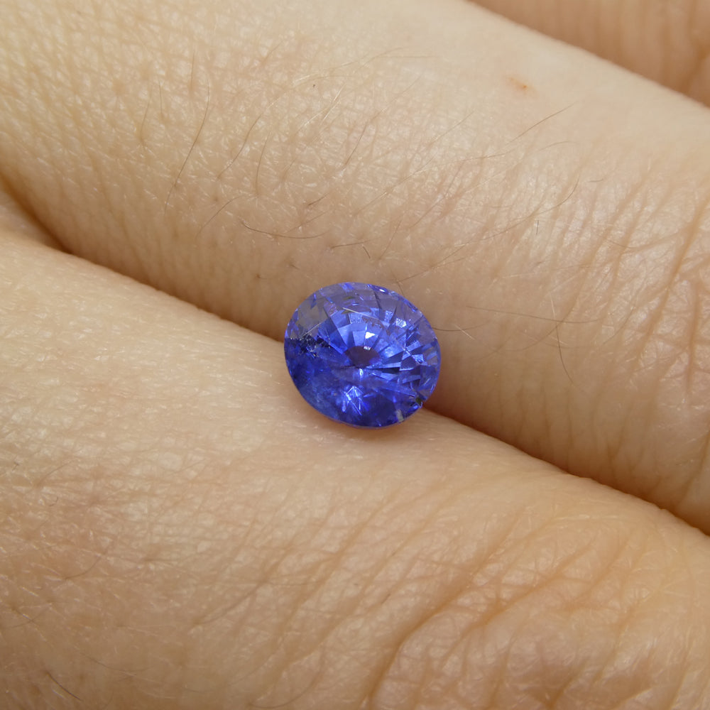 1.20ct Oval Blue Sapphire IGI Certified Unheated, Sri Lanka - Skyjems Wholesale Gemstones