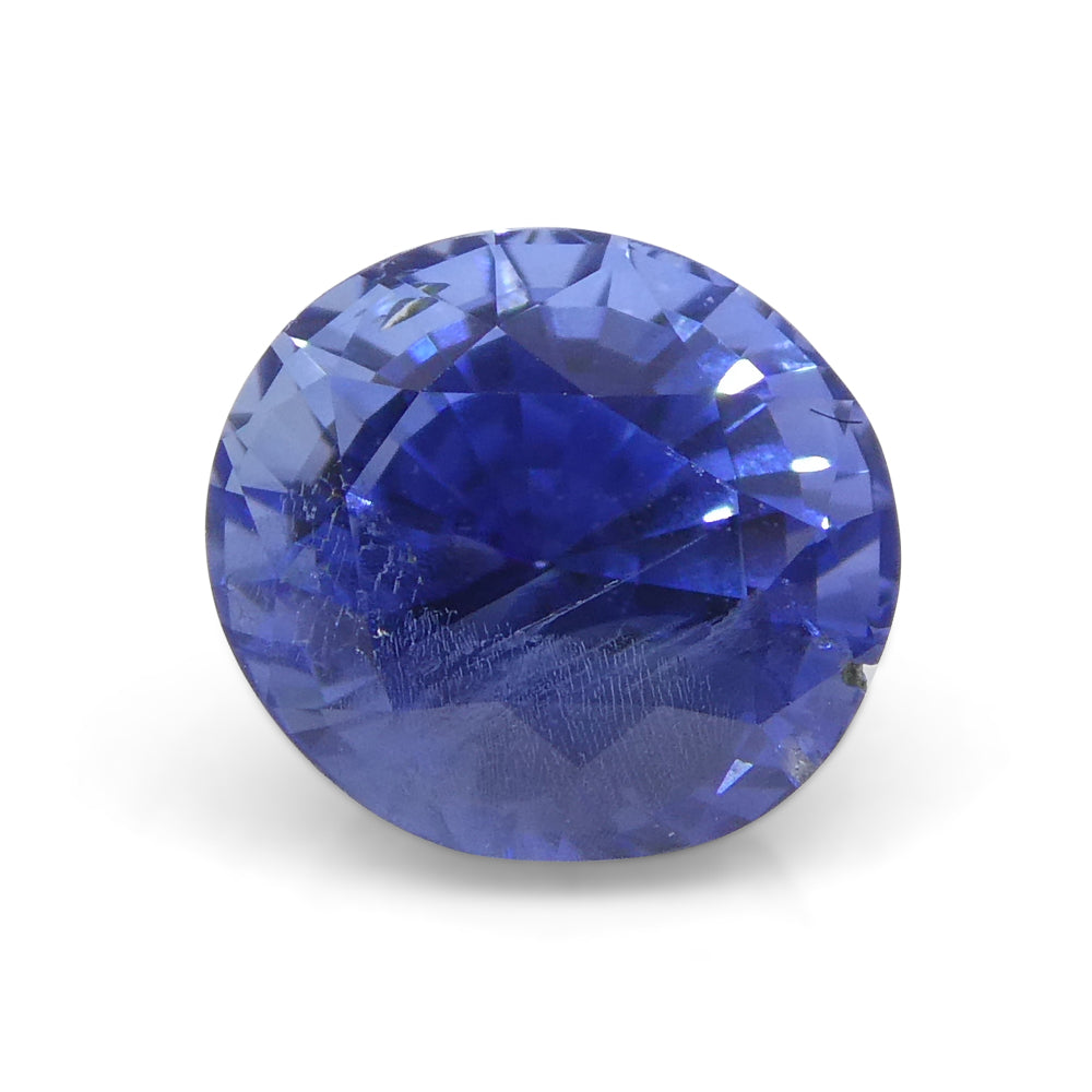 1.20ct Oval Blue Sapphire IGI Certified Unheated, Sri Lanka - Skyjems Wholesale Gemstones