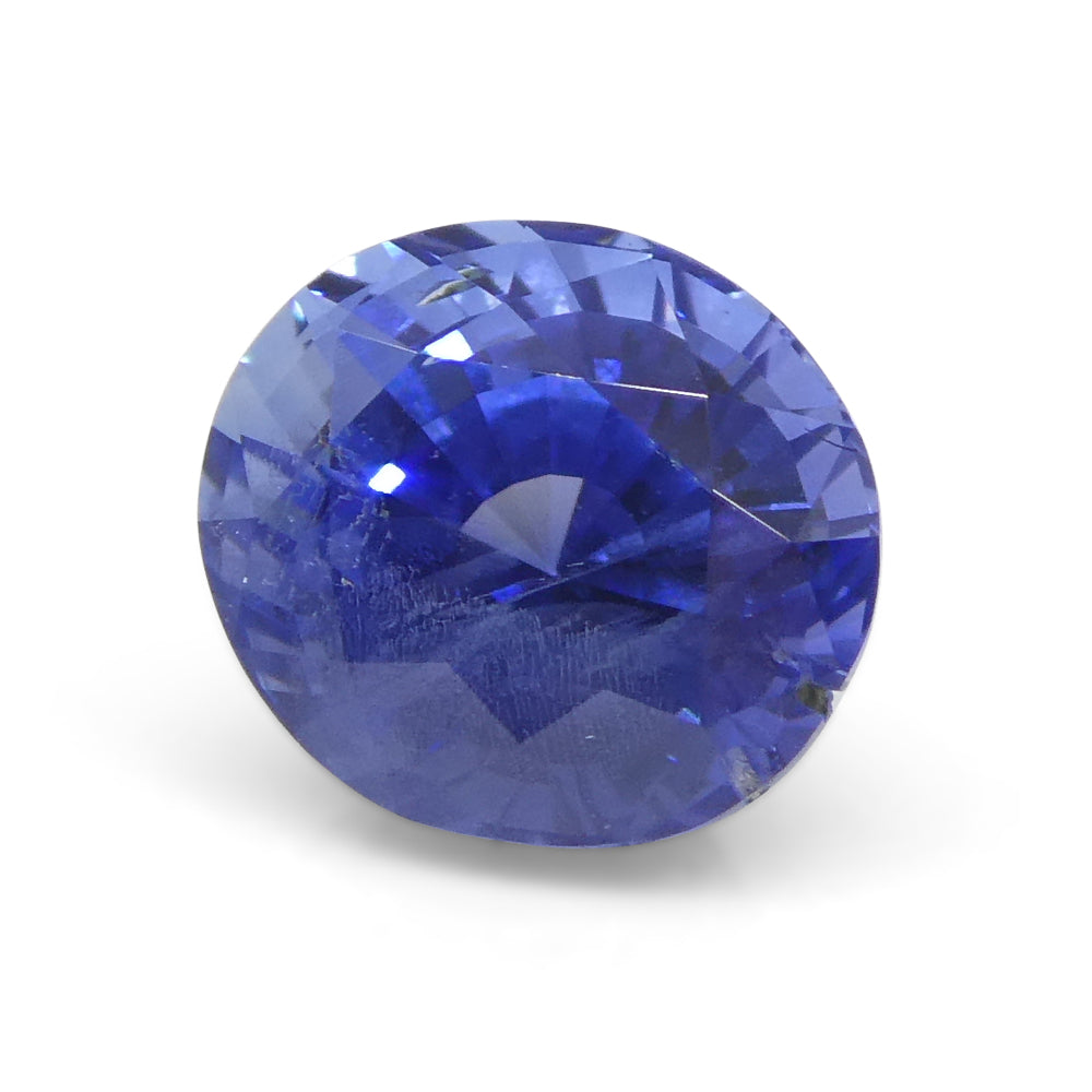 1.20ct Oval Blue Sapphire IGI Certified Unheated, Sri Lanka - Skyjems Wholesale Gemstones