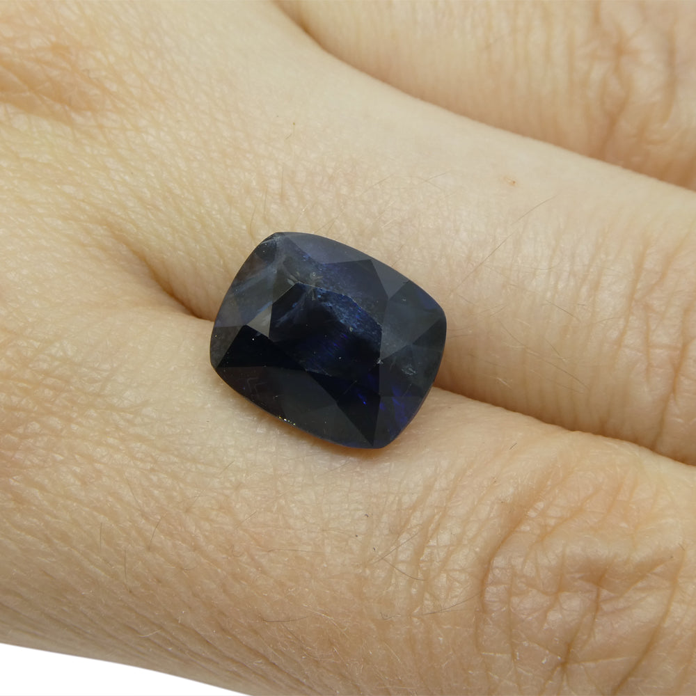 8.96 ct Blue Sapphire Cushion IGI Certified Ethiopian, Unheated - Skyjems Wholesale Gemstones