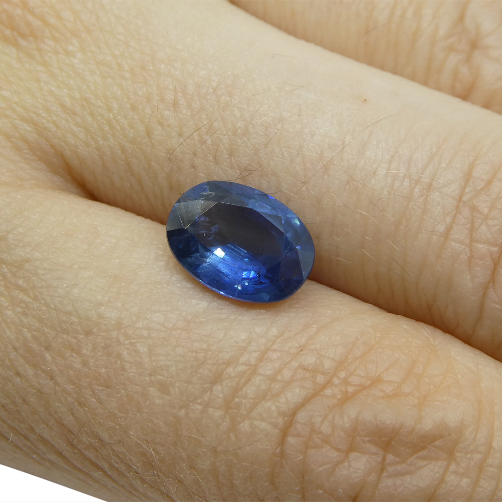 2.78ct Blue Tanzanian Sapphire Oval, IGI Certified Gemstone from SkyJems' Premium African Collection