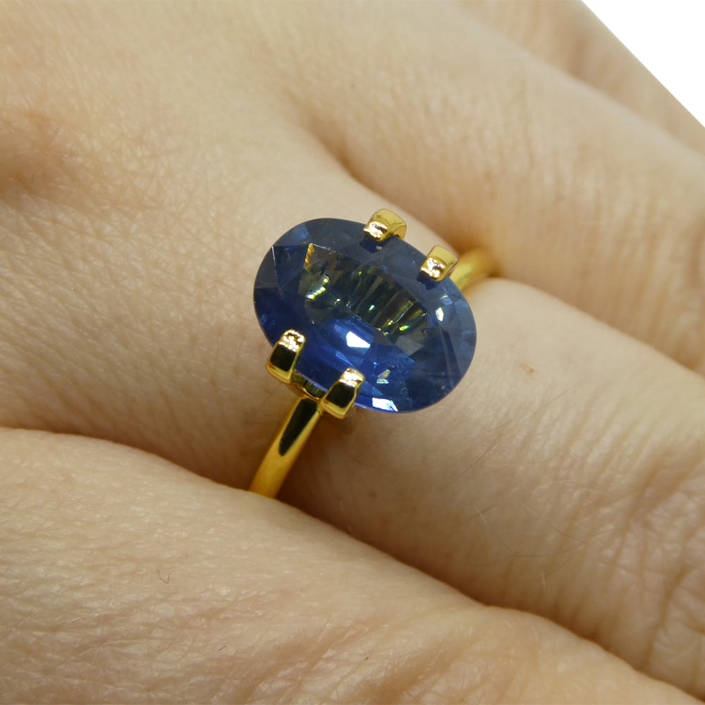2.78ct Blue Tanzanian Sapphire Oval, IGI Certified Gemstone from SkyJems' Premium African Collection