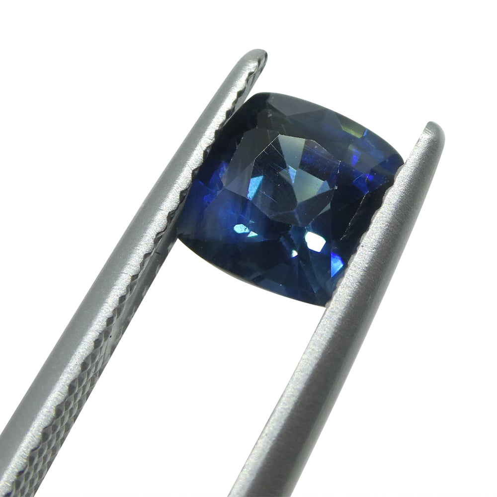 1.66ct Teal Blue Sapphire Cushion IGI Certified Ethiopian - Skyjems Wholesale Gemstones